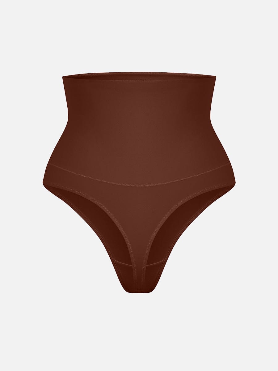 High Waist Tummy Control Thong Panties - FirmaActive
