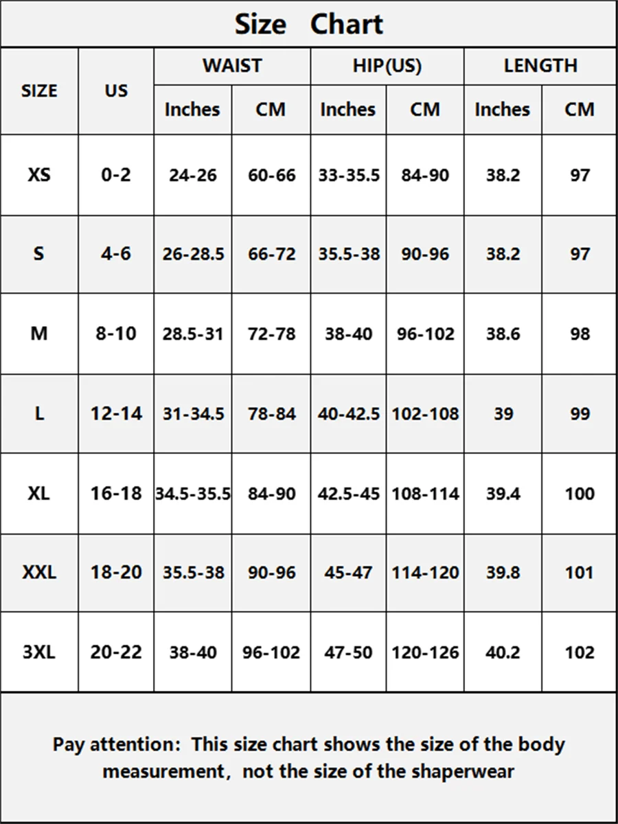 Neoprene Wide-Waistband Butt-Lifting Leggings - FirmaControl size chart