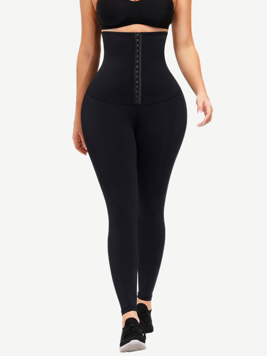 Waist Trainer Leggings with Hooks and Tummy Control FirmaActive