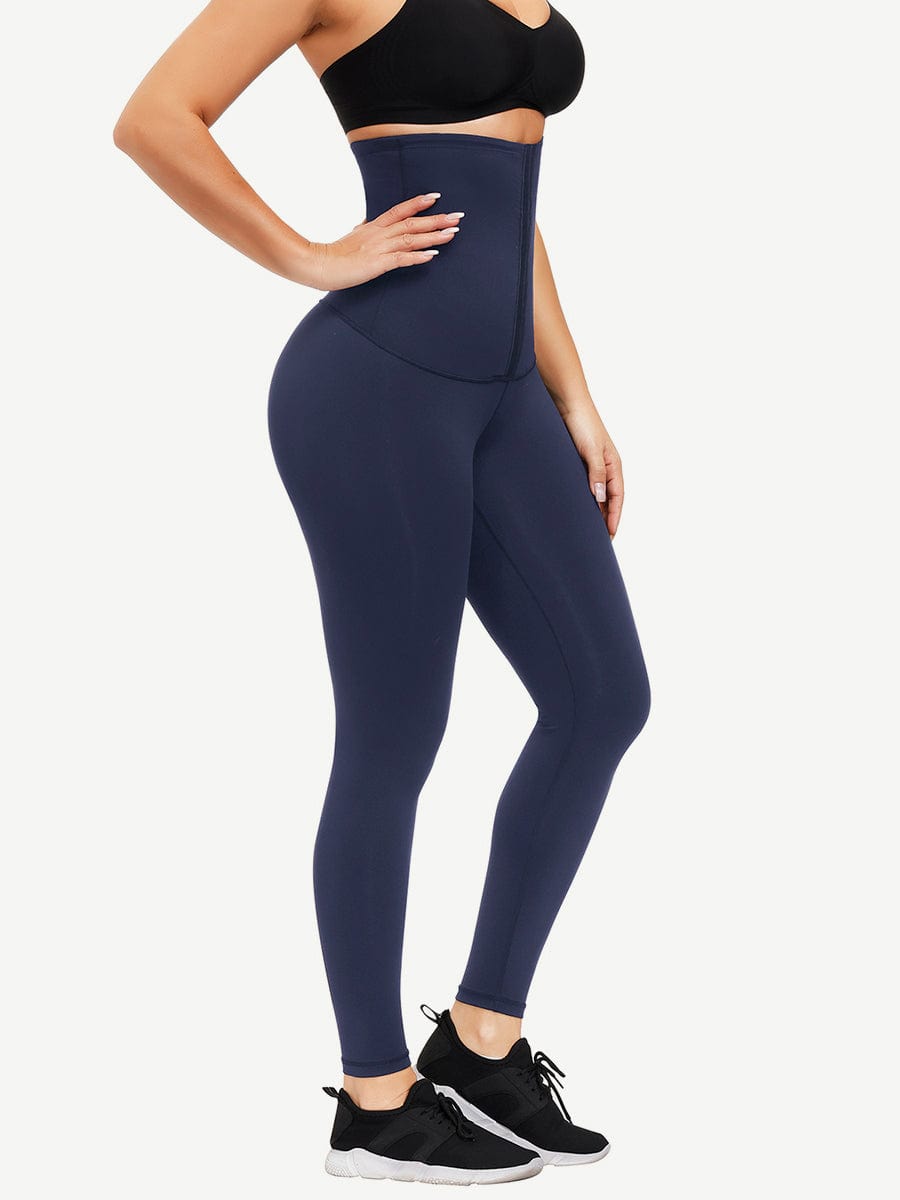 Waist Trainer Leggings with Hooks and Tummy Control FirmaActive