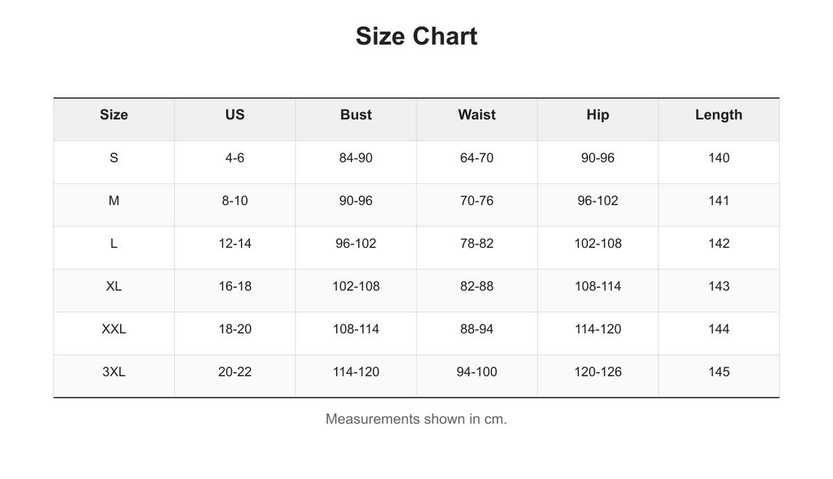 Light Shaping Abdomen Tightening Maxi Dress - FirmaSculpt size chart