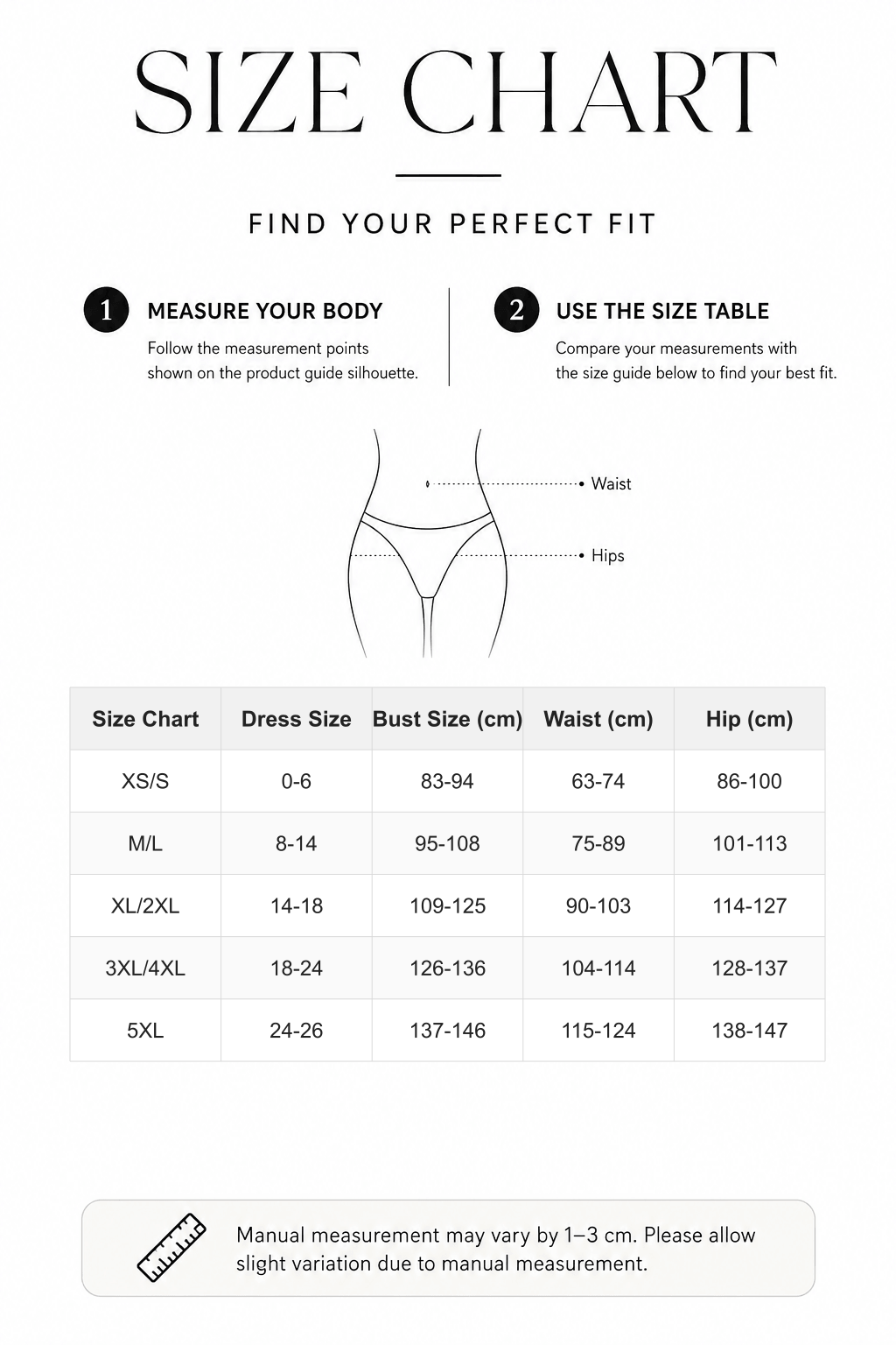 Seamless Instant Smooth Tummy Control Panties - FirmaSmooth size chart