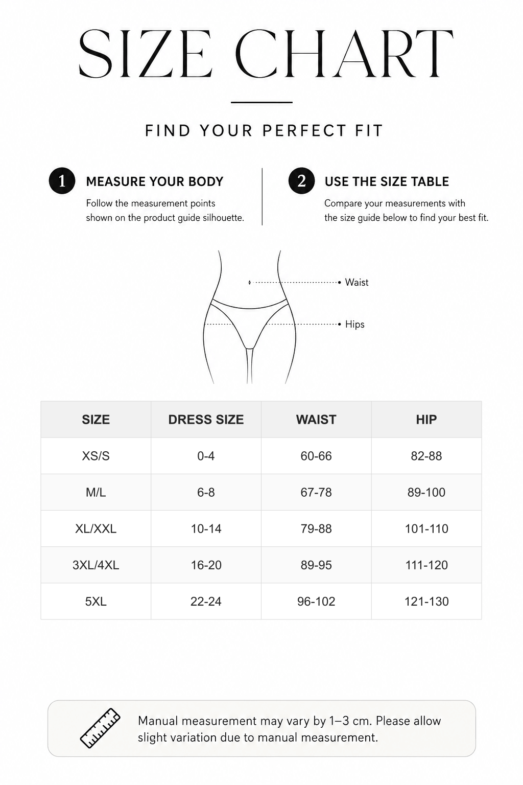 Seamless Instant Smooth Tummy Control Thong Panties - FirmaSmooth size chart