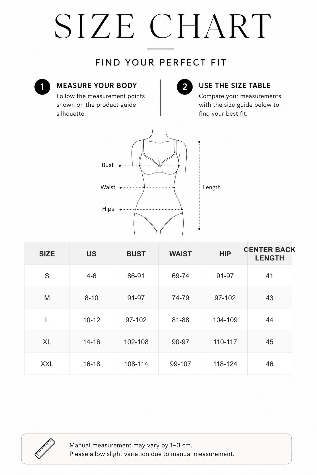 Seamless Deep V-Neck Lace Shaping Thong Bodysuit - FirmaLace size chart